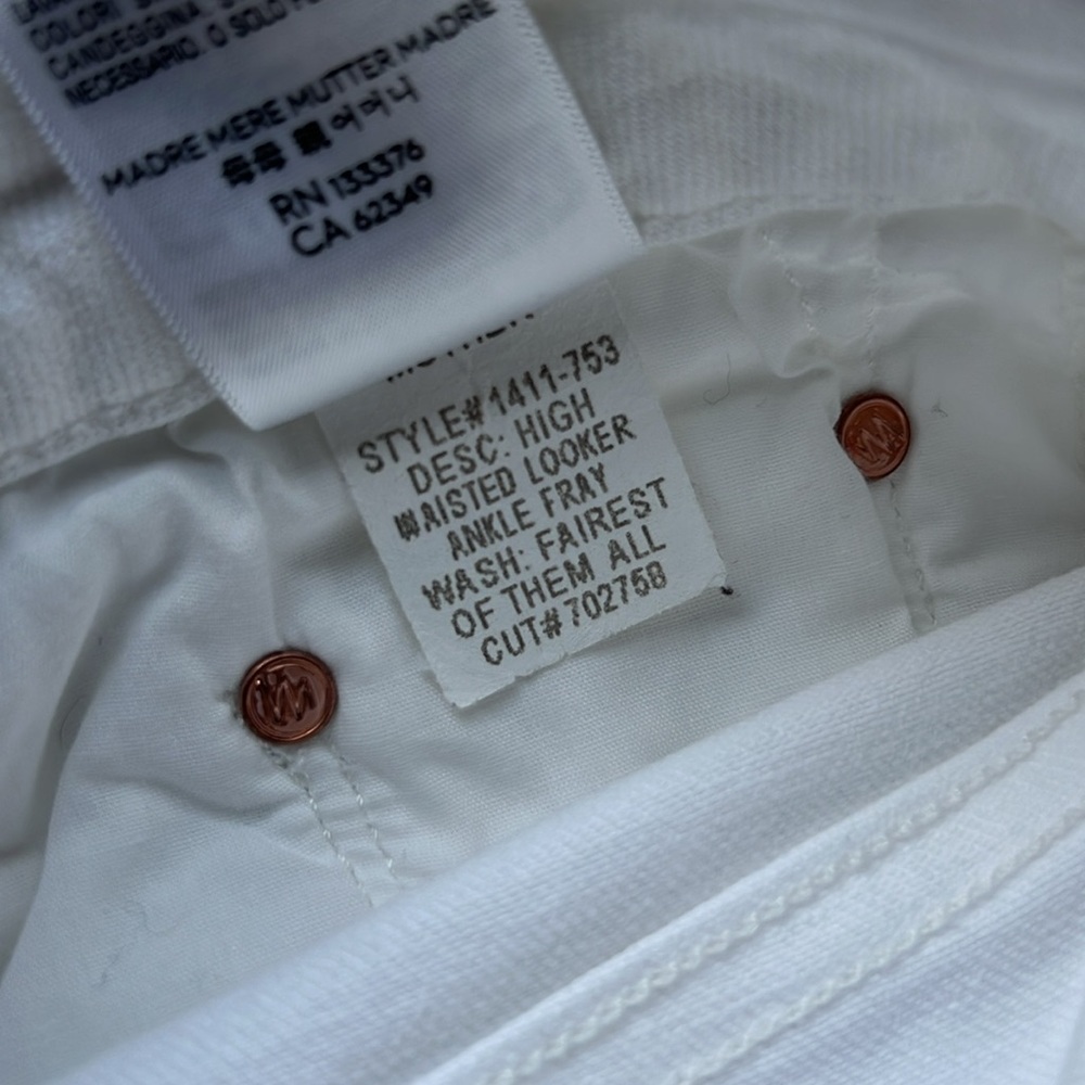 New MOTHER High Waisted Looker Ankle Fray in Fairest of Them All Size 27 - Picture 12 of 13